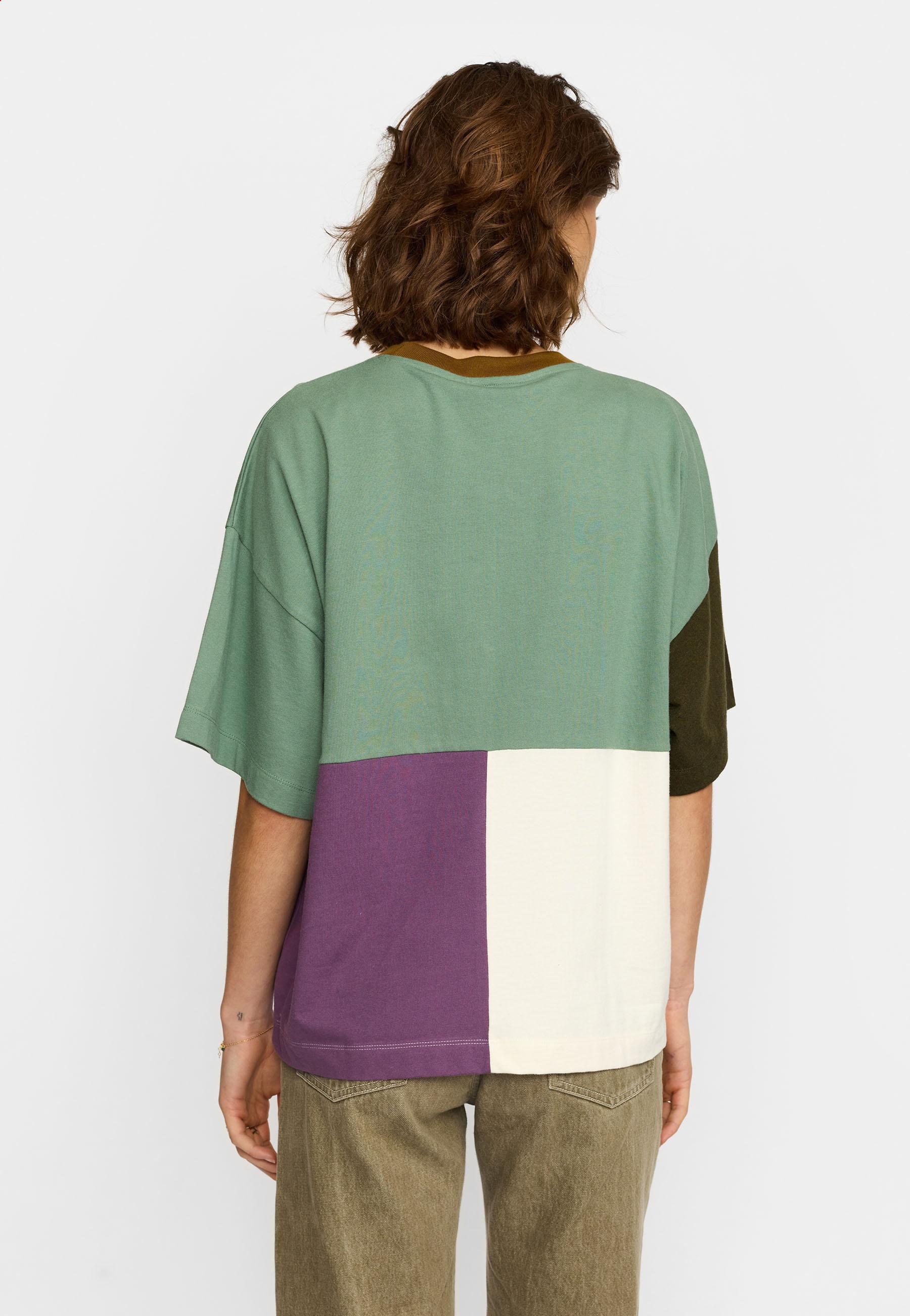 Selfhood Oversized T-Shirt Green Damen Colorblocking grün
